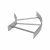 Угол лестничный горизонтальный 45 градусов 80х900, толщ. 3 мм, R300, в комплекте с крепёжными элементами, необходимыми для монтажа, алюминий