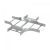 Х-образный ответвитель 80х900, толщ. 3 мм, R600, в комплекте с крепёжными элементами, необходимыми для монтажа, алюминий