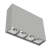 Светодиодный светильник VARTON DL-Box Reflect Multi 1x4 накладной 14 Вт 4000 К 150х40х115 мм RAL7045 серый муар 24° DALI