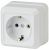 Розетка 1гн с З/К о/у белый 16А IP20 2-202-01 Intro Quadro ЭРА 10/200/2400)