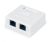 WRline Розетка компьютерная RJ-45, категория 5e, неэкранированная, двойная, внешняя, Dual IDC, цвет белый WRline Розетка компьютерная RJ-45, категория 5e, неэкранированная, двойная, внешняя, Dual IDC, цвет белый