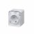 Розетка 1гн с З/К с крыш. шторки о/у белый 16А IP54 AtlasDesign Profi54 Systeme Electric(1/12/96)