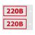 Наклейка информационный знак "220 В" 50x100 мм, 4 шт/уп REXANT