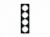 Рамка 4-пост. цвет черный Черный бархат матовый, пластик горизонт. и вертик., IP20 Impuls ABB