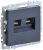 Розетка 2гн комп+комп RJ45+RJ45 с/у маренго кат.6 механизм РК11-2-БрМ BRITE IEK (10/100)