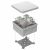 Коробка огнестойкая для о/п двухкомпонентная 60-0300-FR10.0-6 Е15-Е120 RAL7035 100х100х50 (14 шт/кор) Промрукав