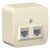 Розетка 2гн комп+комп RJ45+RJ45 о/у молочный изол.пласт. кат.5е IP20 Blanca Schneider Electric