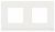Рамка 2-пост. цвет белый стекло горизонтальная, IP21 Unica NEW SE