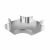 Ответвитель Х-образный 80х100, 0,8 мм, AISI 304 в комплекте с крепежными элементами и соединительными пластинами, необходимыми длямонтажа