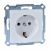 Розетка SE MERTEN 1-мест. механизм с накладкой с З/К скр. уст-ки16А 220-250В IP20 белый