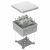 Коробка огнестойкая для о/п двухкомпонентная 60-0300-FR2.5-12 Е15-Е120 RAL7035 100х100х50 (14 шт/кор) Промрукав