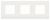 Рамка 3-пост. цвет белый стекло горизонтальная, IP21 Unica NEW SE