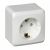 Розетка 1гн с З/К шторки о/у белый 16А IP20 Этюд Systeme Electric