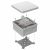 Коробка огнестойкая для о/п двухкомпонентная 60-0300-FR2.5-4 Е15-Е120 RAL7035 100х100х50 (14 шт/кор) Промрукав