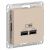 Розетка 2гн USB+USB с/у песочный механизм AtlasDesign Systeme Electric  (1)