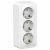 Розетка 3гн с З/К о/у белый изол.пласт. 16А IP20 Blanca Systeme Electric (1/5/30)