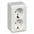 Розетка 2гн с З/К шторки о/у белый 16А IP20 Этюд Systeme Electric (1/16)