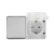 Блок 1кл + 1гн с З/К с крыш. шторки о/у белый IP54 AtlasDesign Profi54 Systeme Electric(1/6/48)