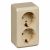 Розетка 2гн с З/К шторки о/у крем 16А IP20 Этюд Systeme Electric