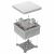 Коробка огнестойкая для о/п двухкомпонентная 60-0300-FR6.0-4 Е15-Е120 RAL7035 100х100х50 (14 шт/кор) Промрукав