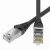 Патч-корд экранированный SLIM CAT6 U/FTP 4х2, 28 AWG, LSZH, чёрный, 2м