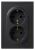 Розетка ЭРА Galaxy 15-2104-05 с заземлением двойная 2X2P+E Schuko 16А-250В IP20 антрацит Розетка ЭРА Galaxy 15-2104-05 с заземлением двойная 2X2P+E Schuko 16А-250В IP20 антрацит