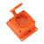 Розетка (колодка) влагозащищенная с крышкой 1 гнездо COMPACT, с/3, 16А, IP54, каучук, оранжевая REXANT