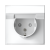 Розетка 1гн с З/К с крыш. шторки с/у белый механизм 16А ArtGallery Systeme Electric (1/10/20)