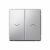 Выключатель управления жалюзи 2кл с/у алюминий механизм быстрозажим ArtGallery Systeme Electric (1/5/20)