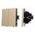 ARL NOBE Выключатель 2 кл подсветка софт-тач золотой песок SWT-MK02-SFPL-L-GD (250V, 10A) (Arlight, -)