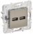 SKANDY Роз. USB A+A 3,1А SK-R15N никель IEK