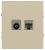 Розетка ЭРА Arktik 16-3110-04 комбинированная RJ45+TV шампань Розетка ЭРА Arktik 16-3110-04 комбинированная RJ45+TV шампань