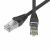 Патч-корд экранированный SLIM CAT6 S/FTP 4х2, 28 AWG, LSZH, чёрный, 0,5м