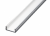 Алюминиевый профиль для LED ленты AC230V накладной 2440х18,5х8 мм (максимальная ширина ленты 14,9 мм) c комплектом стальных монтажных скоб (8 шт.)