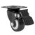 Ролик с тормозом D50 мм стат. нагрузка 70 кг черный