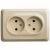 Розетка угловая 2гн без З/К о/у крем 16А IP20 Этюд Systeme Electric