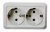 Розетка 2гн с З/К о/у белый 16А IP20 7128-W Bolleto IN HOME (1/10/200)