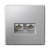 Розетка 2гн комп+комп RJ45+RJ45 с/у алюминий механизм кат.6А ArtGallery Systeme Electric (1/5/20)