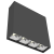 Светодиодный светильник VARTON DL-Box Reflect Multi 1x4 накладной 10 Вт 4000 К 150х40х150 мм RAL9005 черный муар кососвет