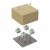 Коробка огнестойкая для кабель-канала 40-0460-FR2.5-8 Е15-Е120 RAL1001 85х85х45 (44 шт/кор) Промрукав